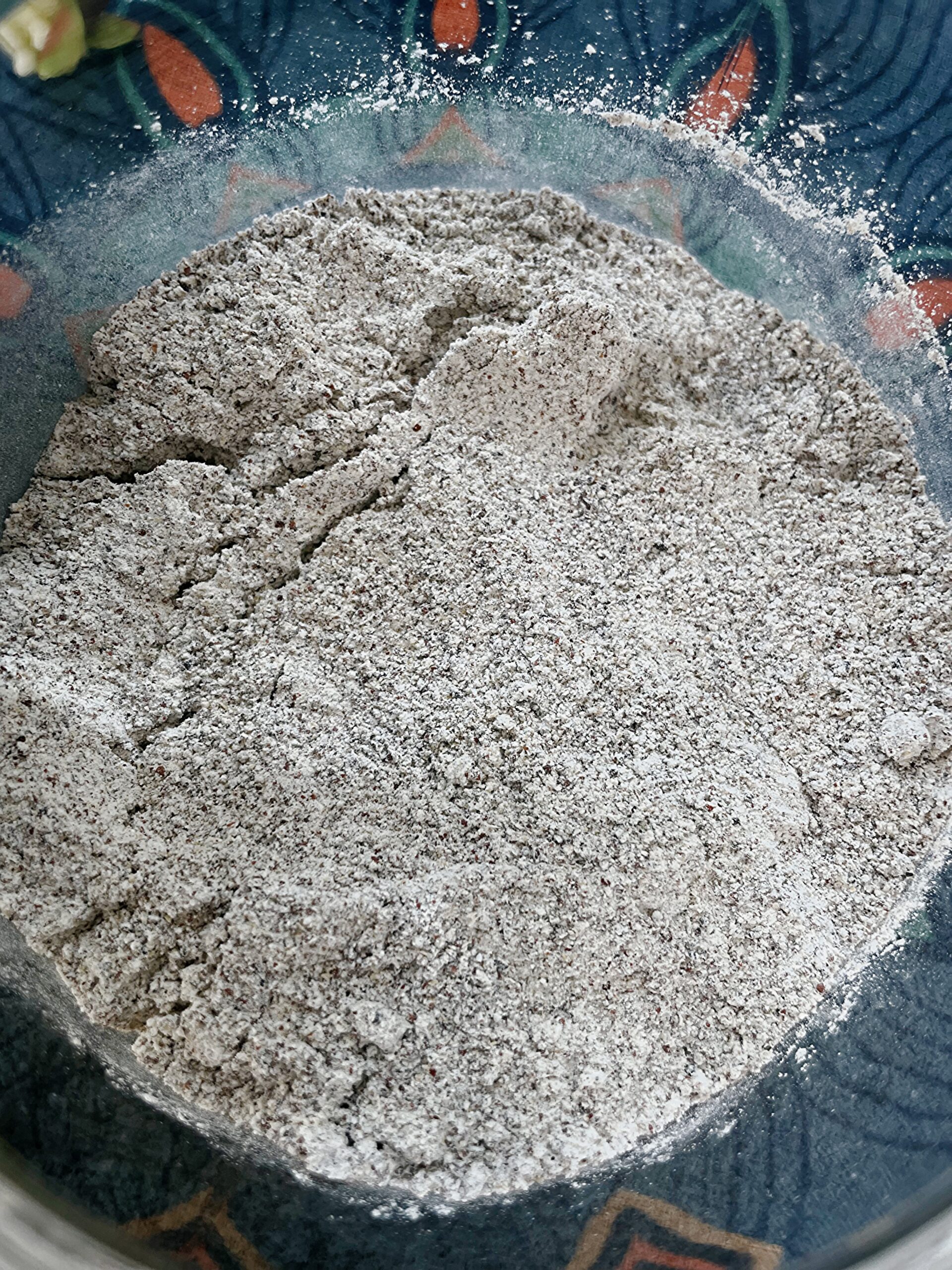 Freshly ground ragi flour passed through a sieve and stored for later use